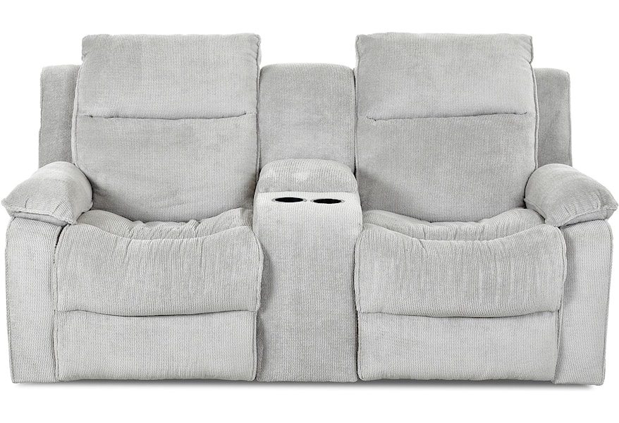 gray leather reclining loveseat