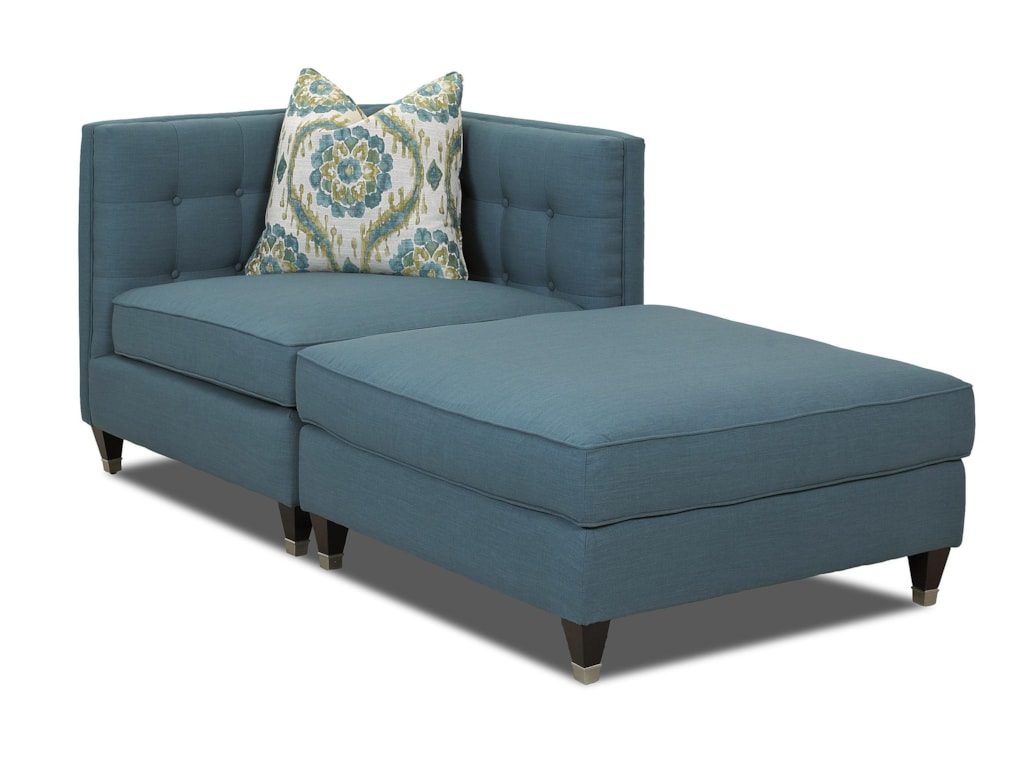 Klaussner Celeste Two Piece Sectional Sofa With Tufting And Tuxedo Celeste Two Piece Sectional Sofa With Tufting And Tuxedo Arms By Klaussner