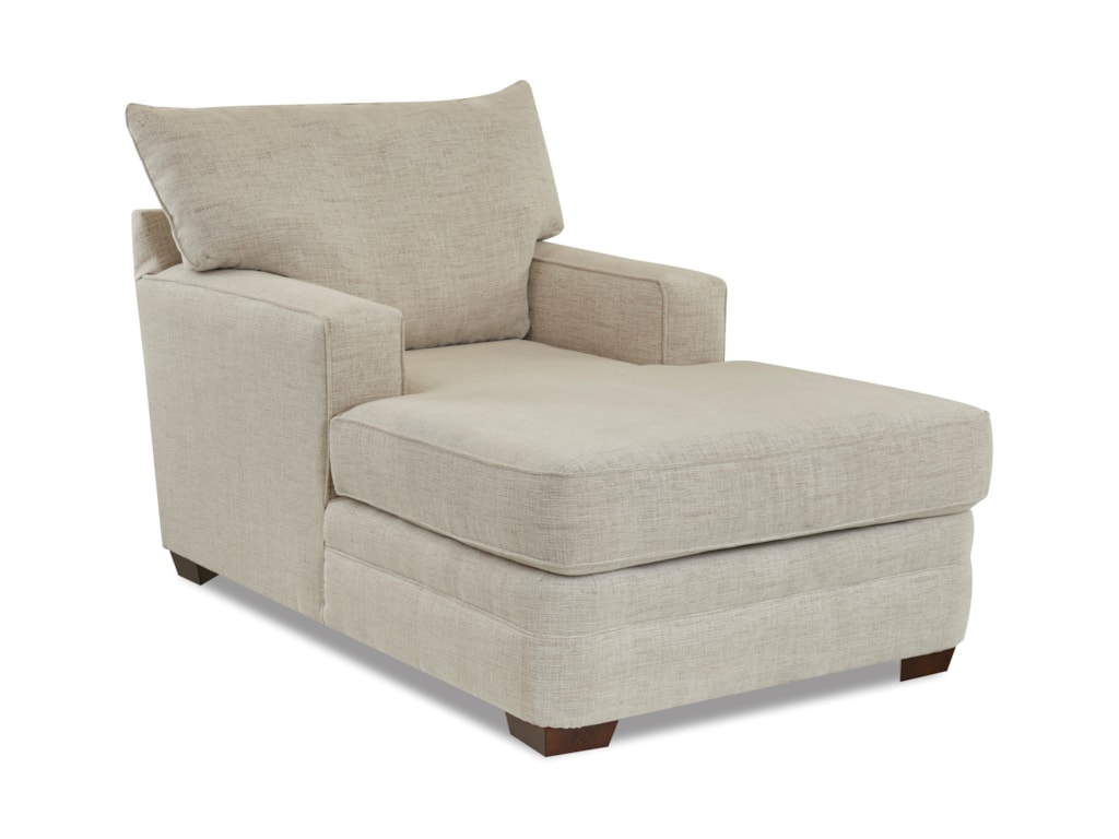 Klaussner Chadwick K28500 Chase Casual Chaise Lounge With Square Klaussner Chadwick Casual Chaise Lounge With Square Track Arms