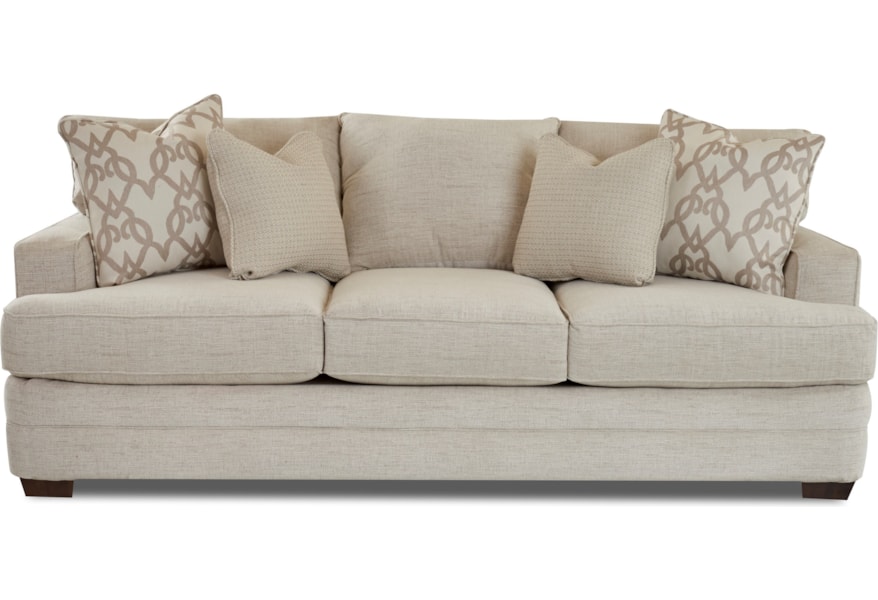 Klaussner Chadwick K28500 S Casual Sofa With Square Track Arms