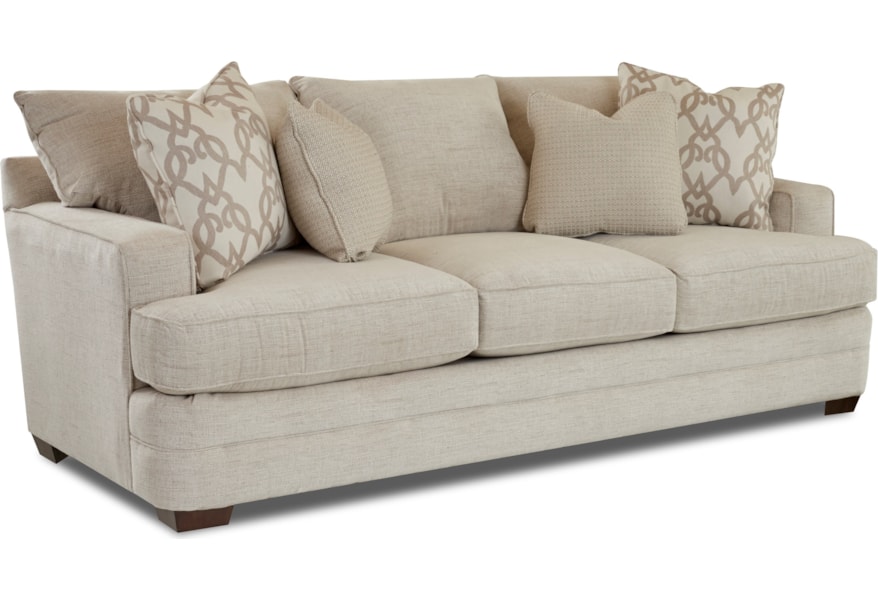 Chadwick Casual Sofa With Square Track Arms By Klaussner At Steger S Furniture Chadwick Casual Sofa With Square Track Arms By Klaussner At Steger S Furniture