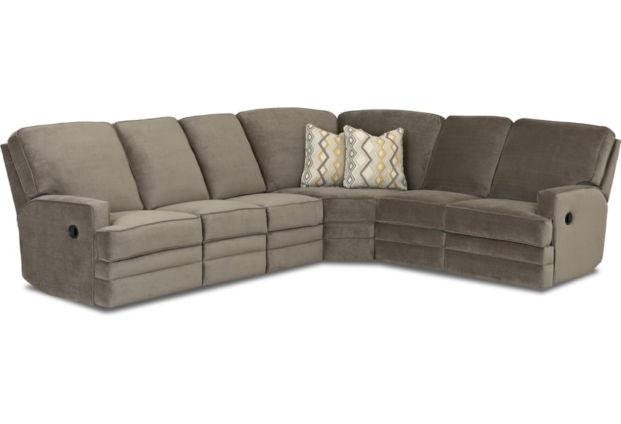 Klaussner Chapman Casual Reclining Sectional Sofa H L Stephens Casual Reclining Sectional Sofa