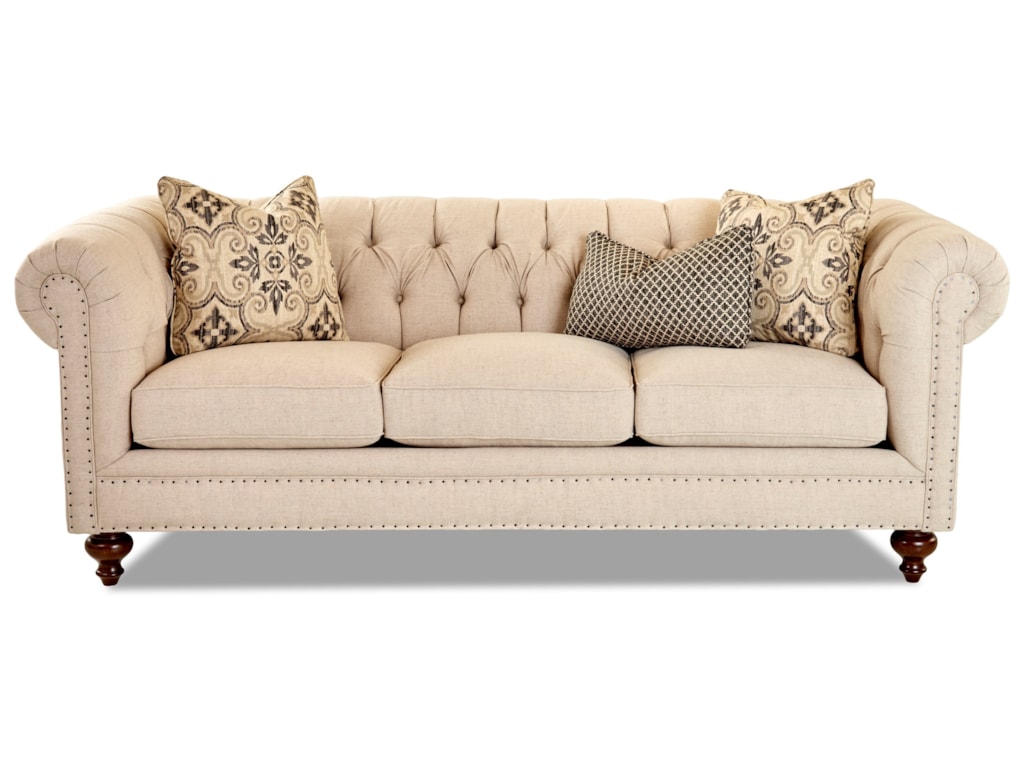 Elliston Place Charlotte Traditional Chesterfield Sofa With Tack Elliston Place Charlottesofa