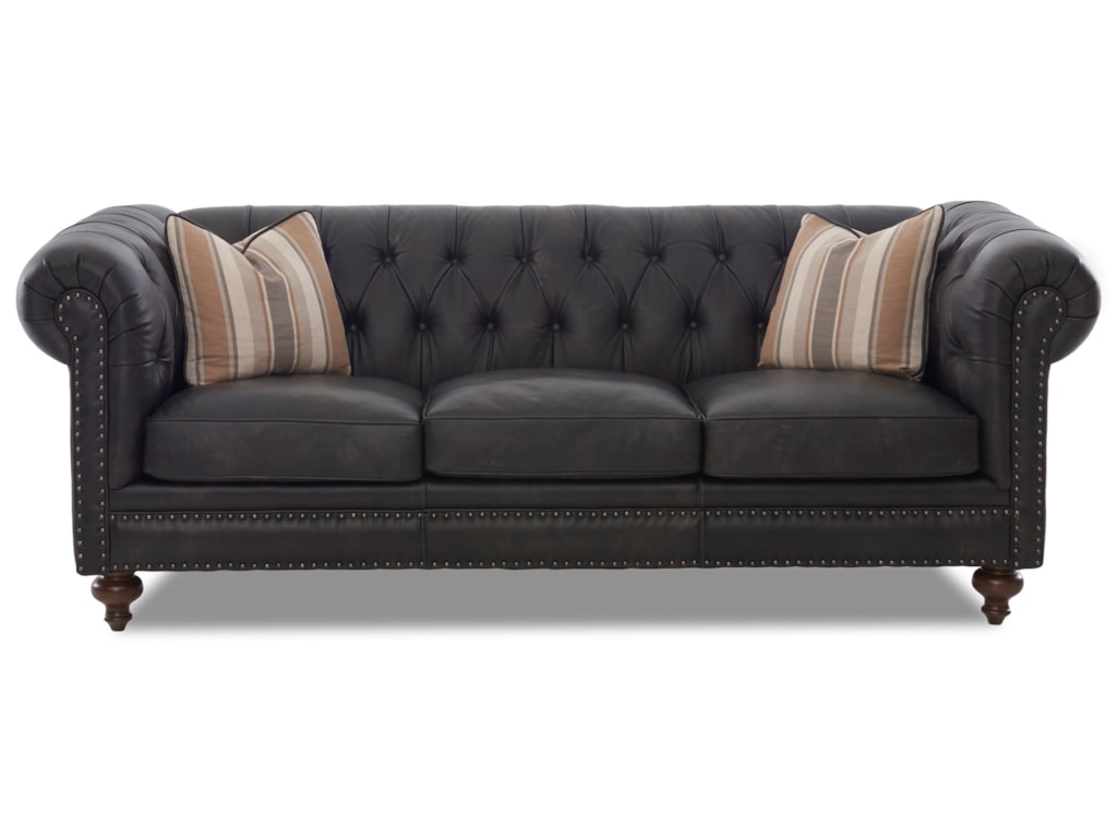 Klaussner Charlotte Traditional Chesterfield Sofa With