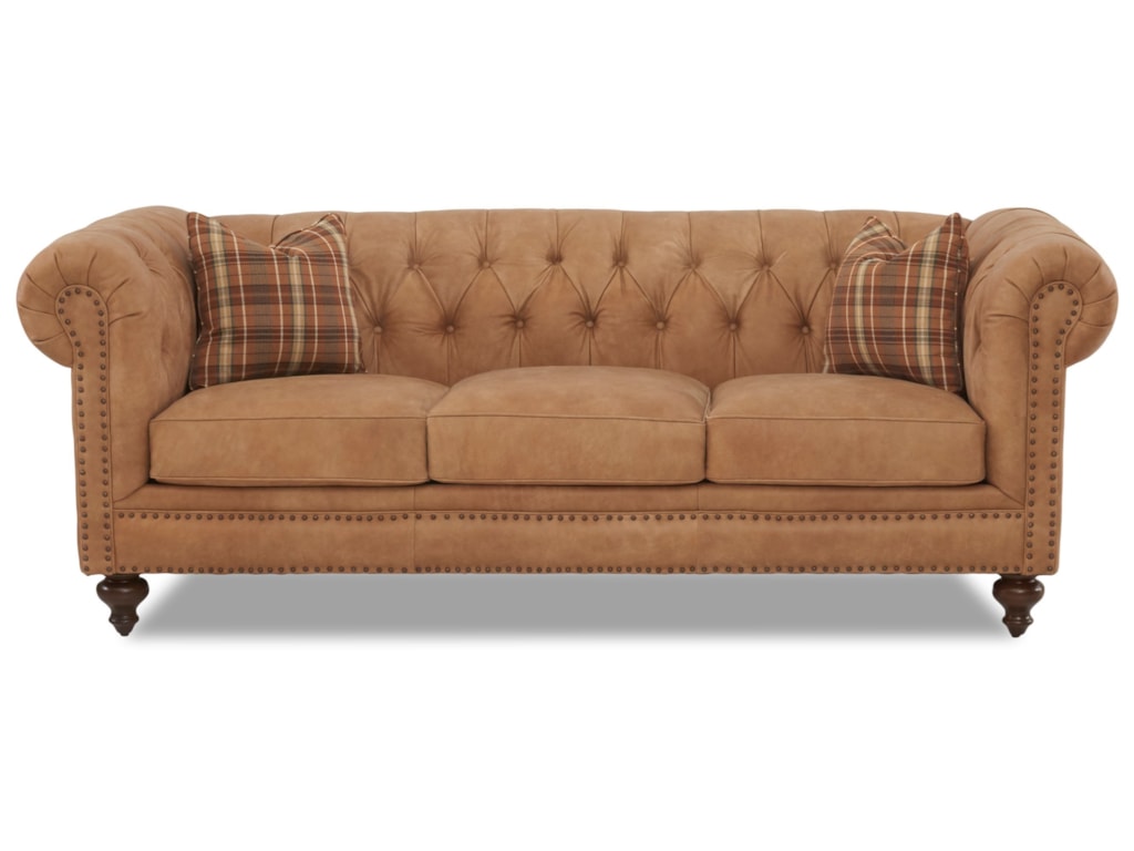 Klaussner Charlotte Ld93410ap S Traditional Chesterfield Sofa With Charlotte Traditional Chesterfield Sofa With Tack Nails By Klaussner