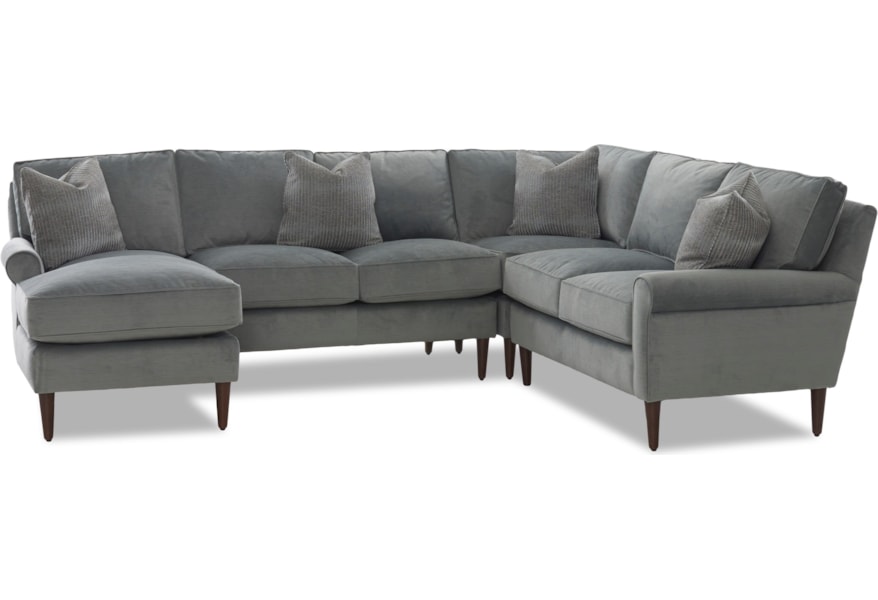 Klaussner Chelsea Casual Contemporary 4 Piece Sectional With Klaussner Chelsea Casual Contemporary 4