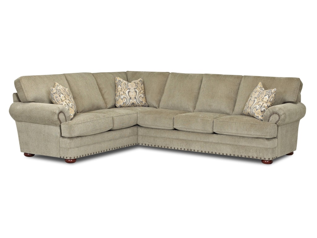 Klaussner Cliffside Traditional 2 Piece Sectional Sofa Klaussner Cliffside Traditional 2 Piece Sectional Sofa