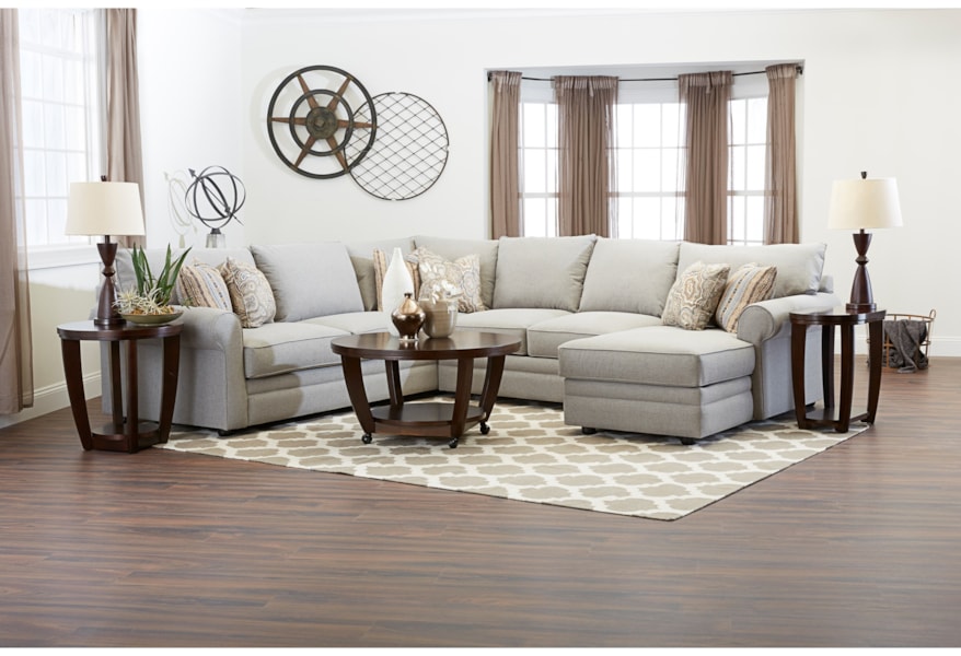 Klaussner Comfy Casual Sectional Sofa With Raf Chaise Dunk Sectional Sofa With Raf Chaise