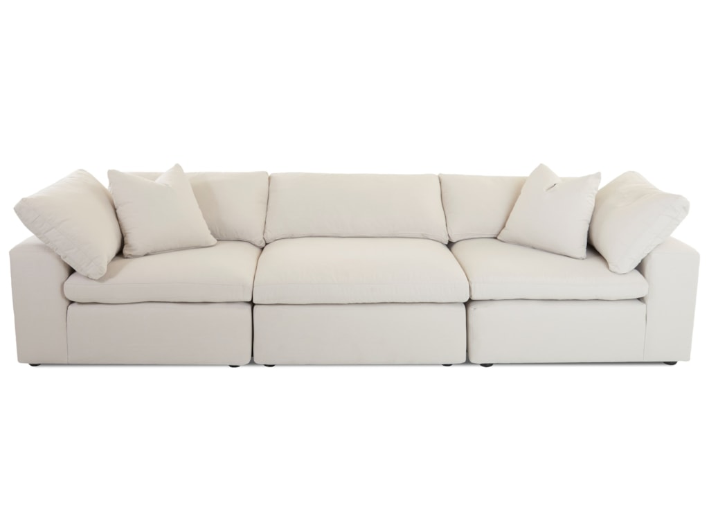 Klaussner Monterey Contemporary 3 Pc Modular Sofa Pilgrim