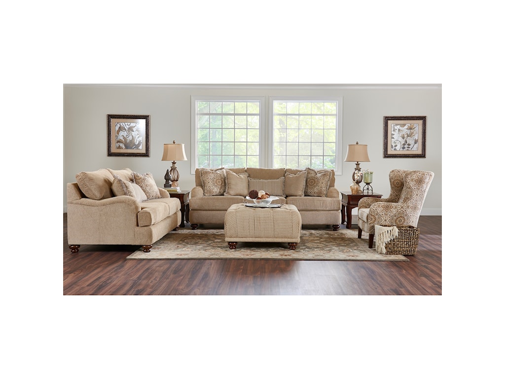 Klaussner Declan Traditional Sofa With Turned Feet Royal Furniture Sofas