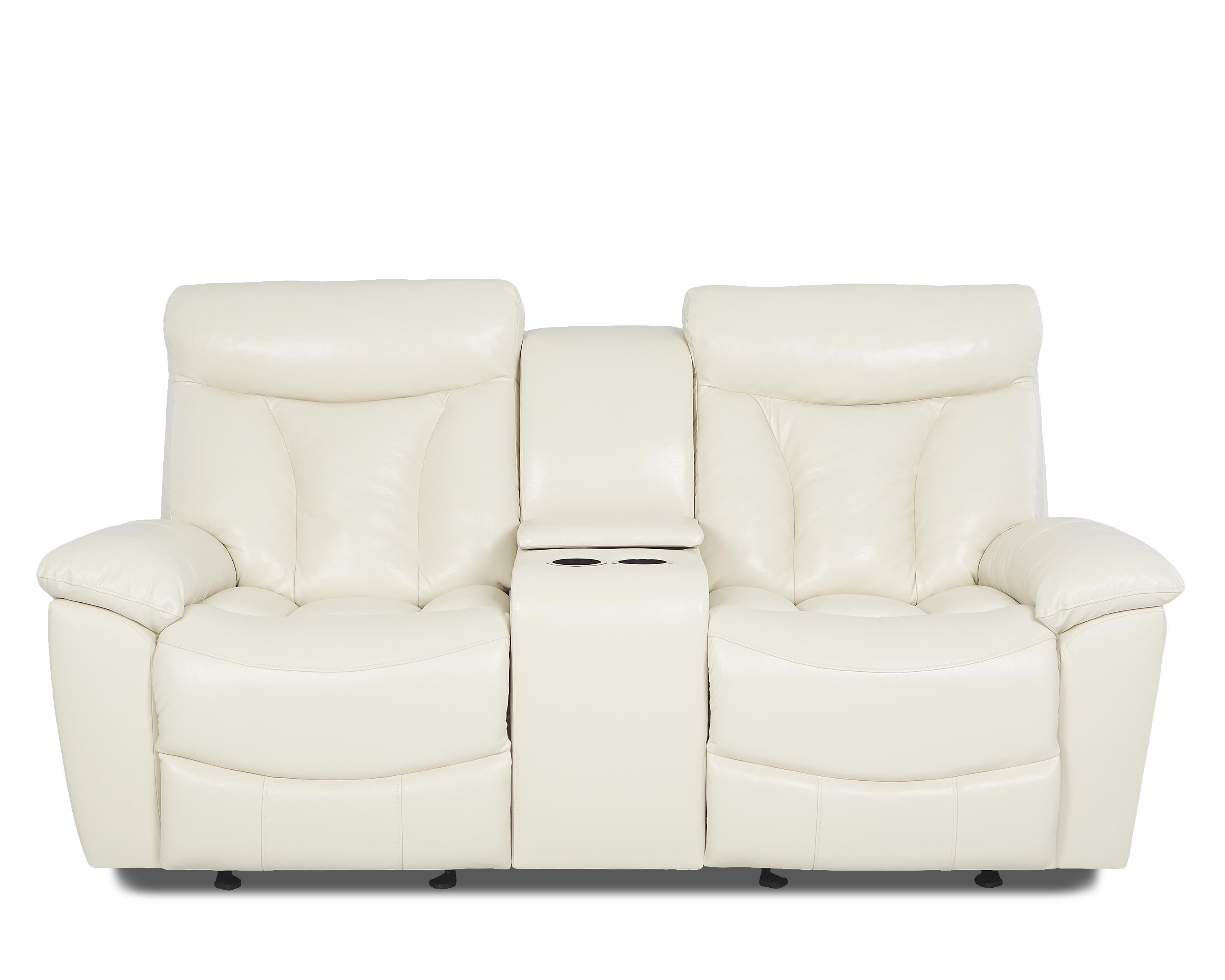 Klaussner Deluxe Lv63703 Cgrls Gliding Reclining Love Seat With Console Hudson S Furniture Reclining Loveseats