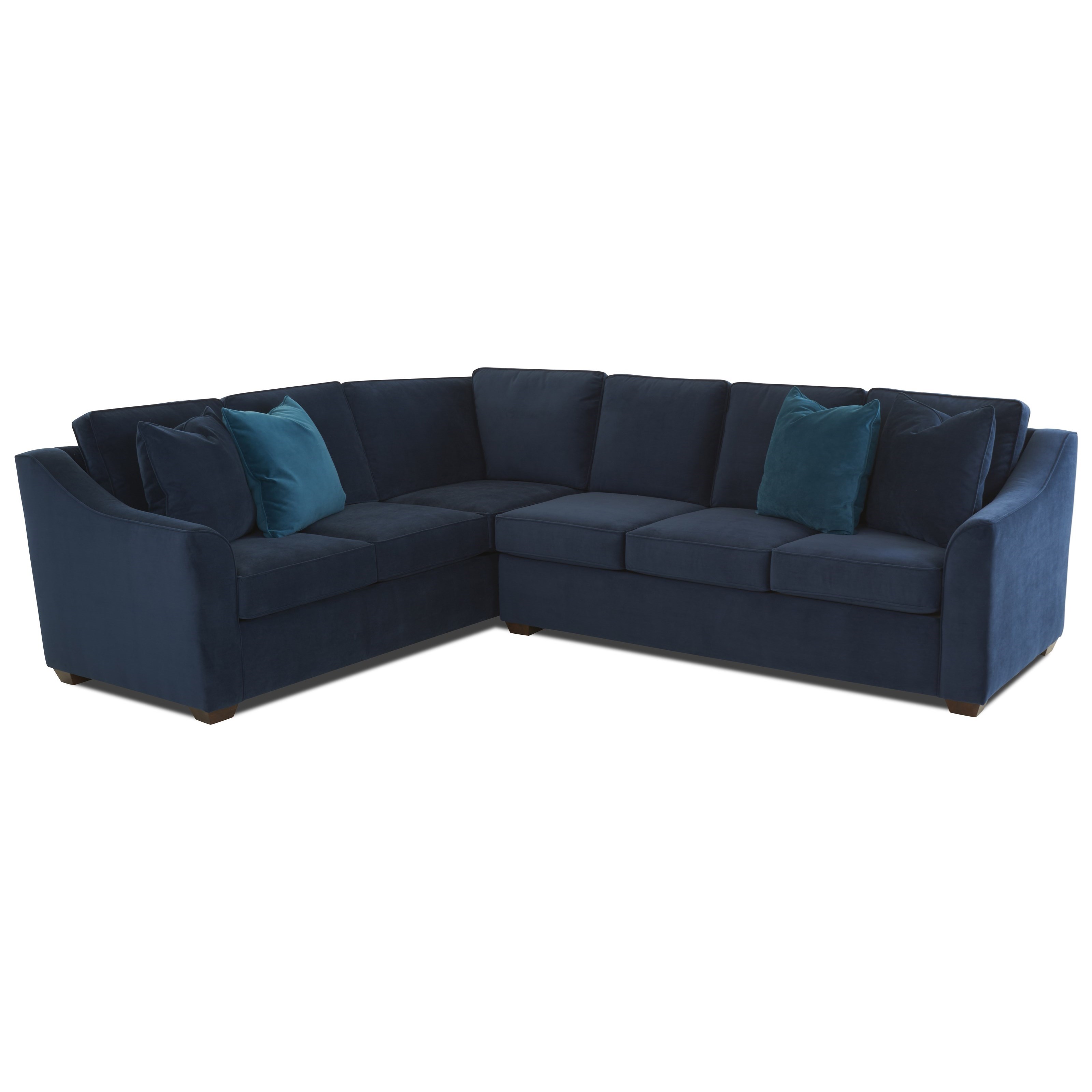 Klaussner Elle Transitional L Shaped Sectional Hudson S