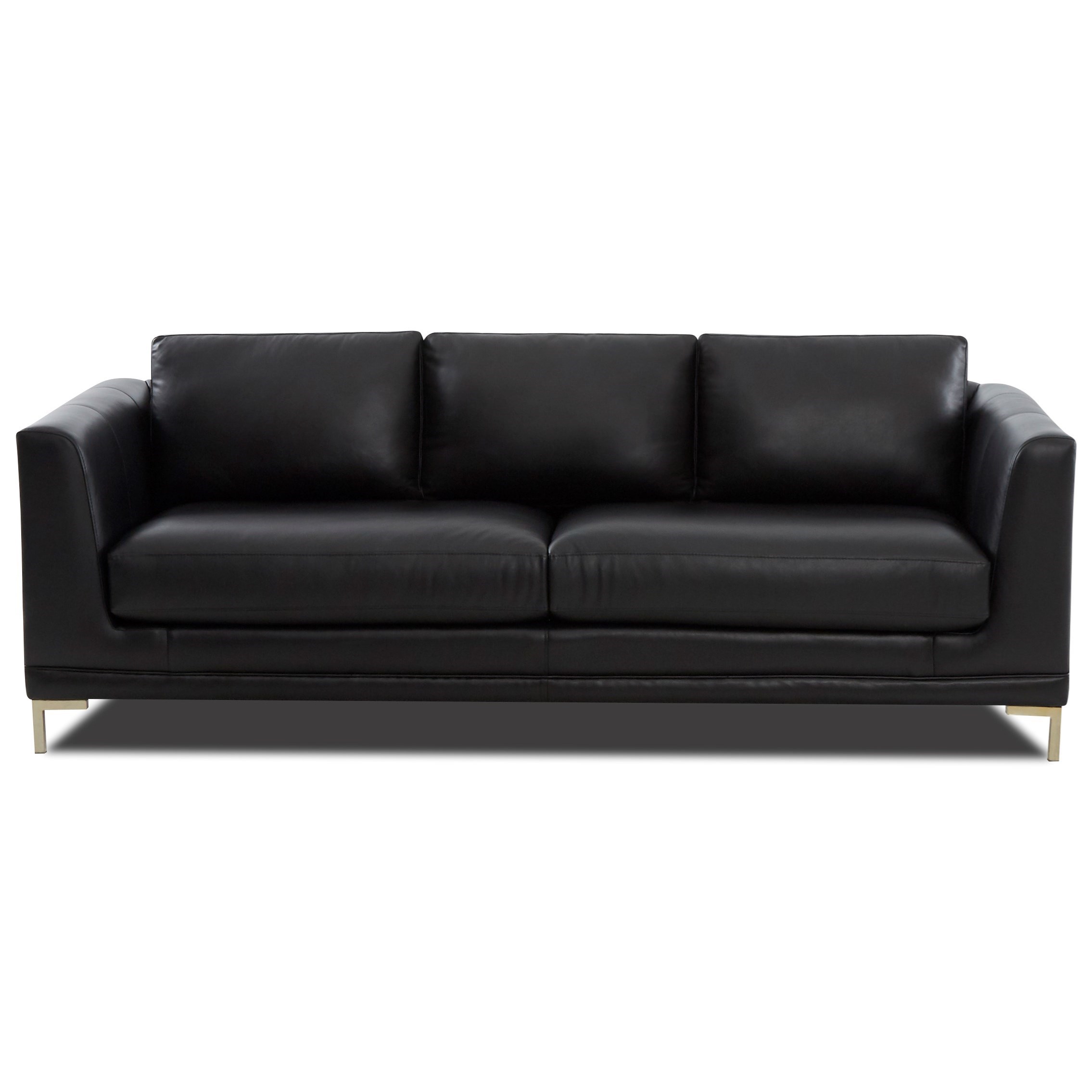 Klaussner Ellis Contemporary Sofa With Metal Legs Furniture Mart