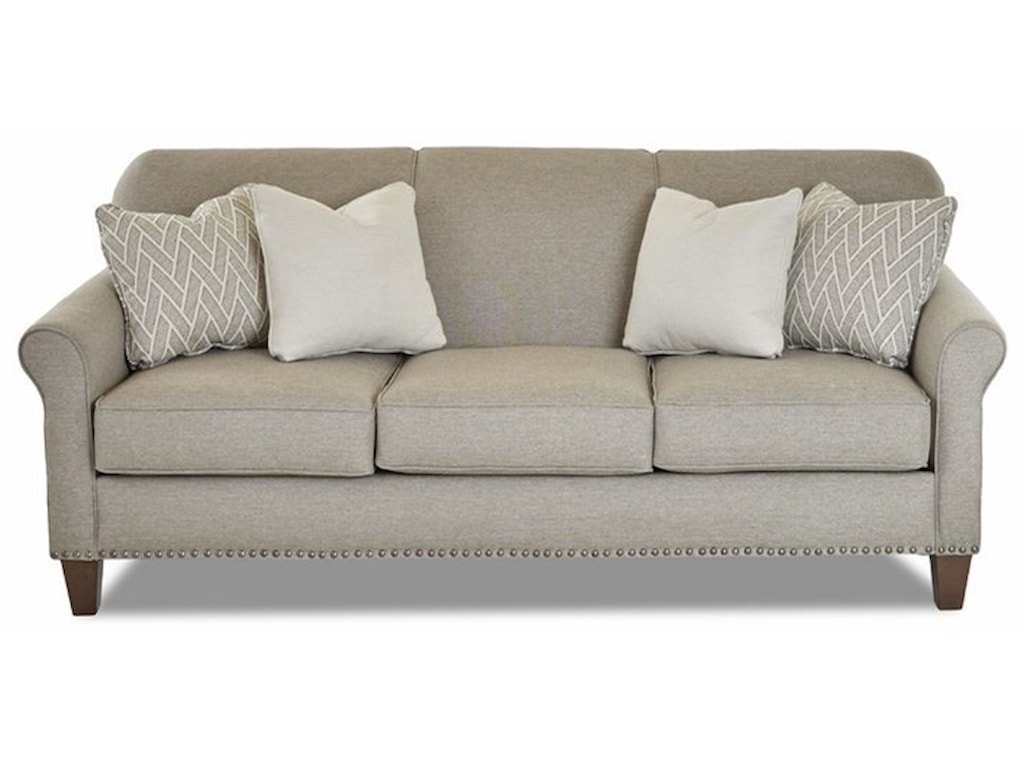 Emory Transitional Customizable Sofa With Thin Rolled Arms By Klaussner At Pilgrim Furniture City