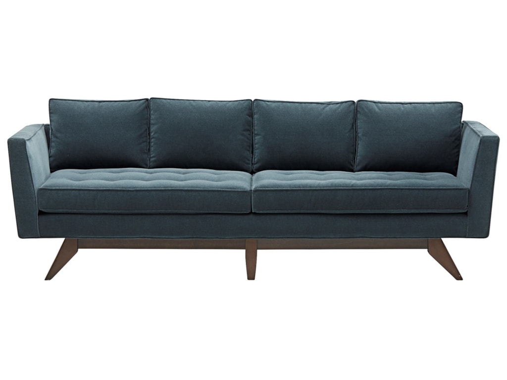 Mid Century Modern Style Armchair Sofa Chair Legs Wooden Linen ...