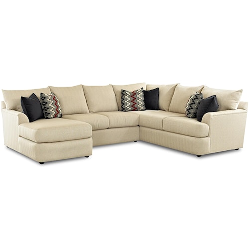 Klaussner Findley Sectional Sofa With Left Side Chaise Lounger Klaussner Findley Sectional Sofa With Left Side Chaise Lounger