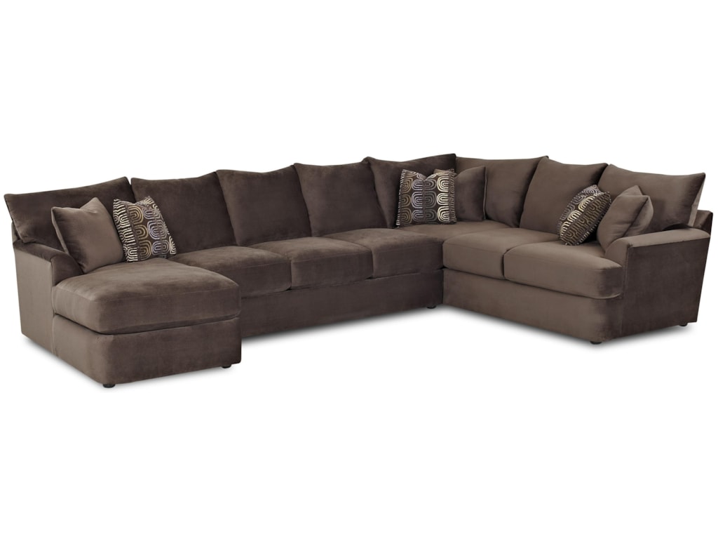 Findley L Shaped Sectional Sofa With Left Chaise By Klaussner At Pilgrim Furniture City