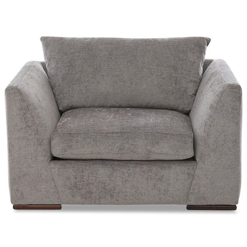 Klaussner Flagler Contemporary Chair And 1 2 Godby Home Furnishings Chair A Half
