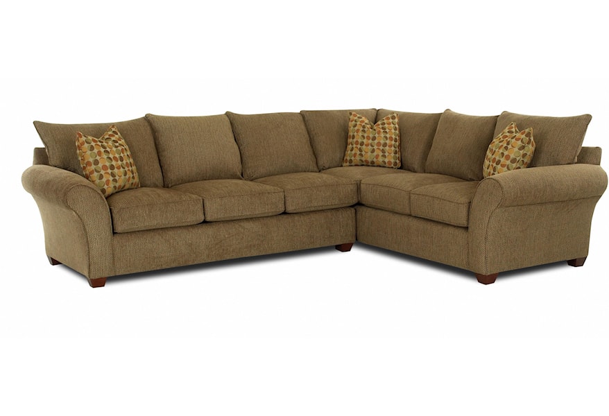 fletcher transitional 2 piece sectional sofa