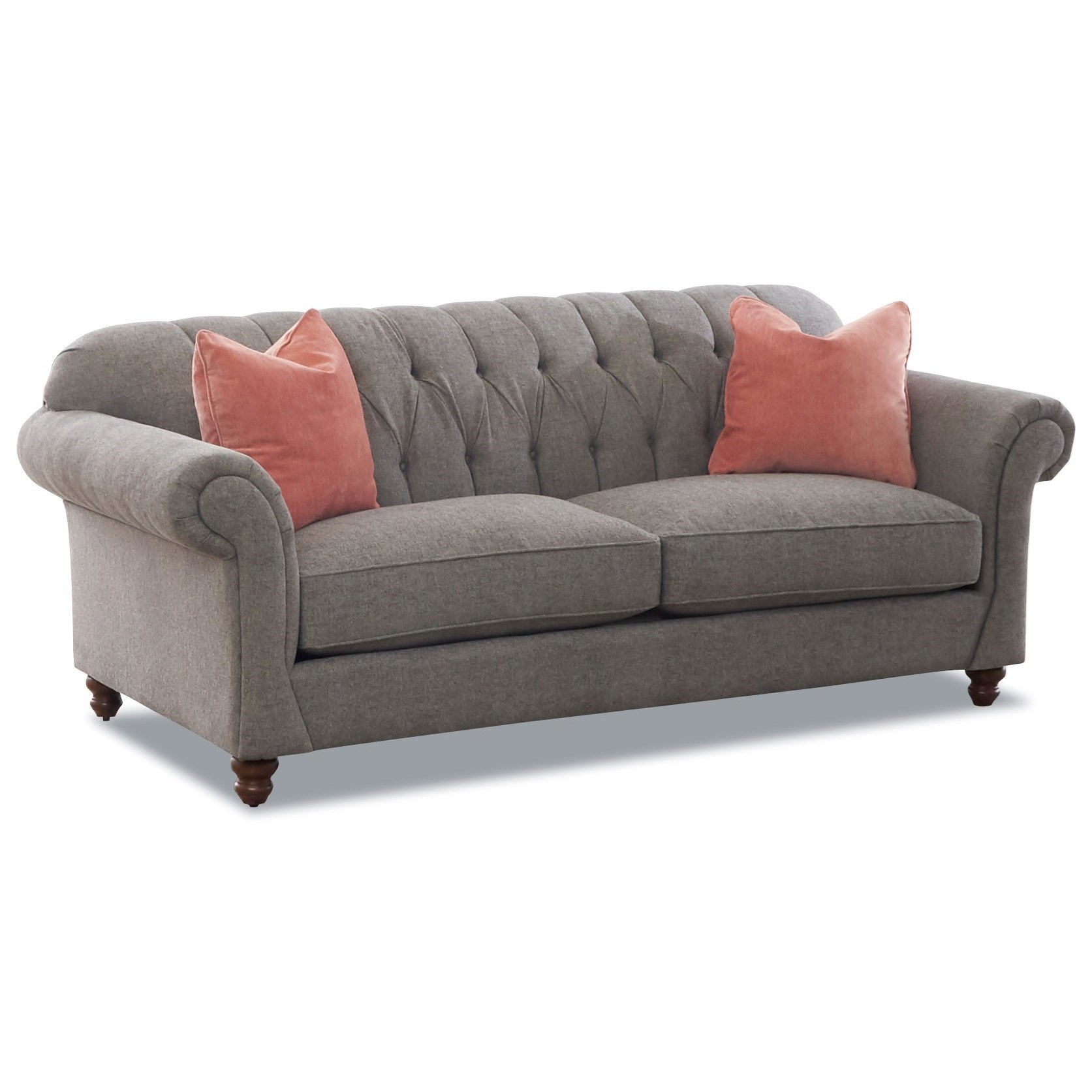 Klaussner Flynn Traditional Sofa With Button Tufted Back