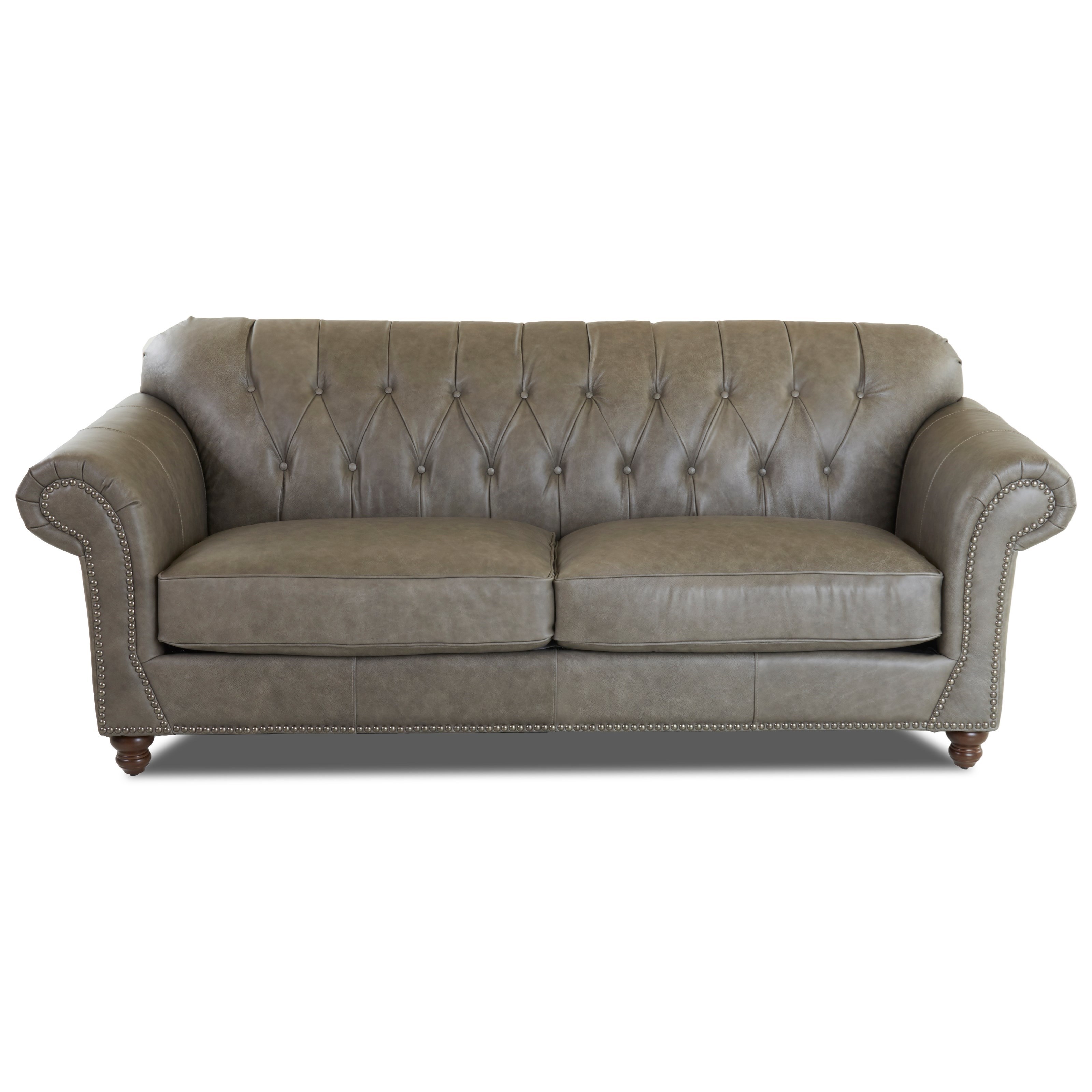 Klaussner Flynn Traditional Sofa With Button Tufted Back And