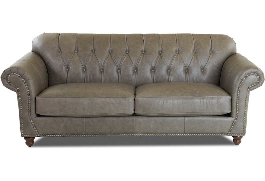 Klaussner Flynn Ld90910 S Traditional Sofa With Button Tufted Back