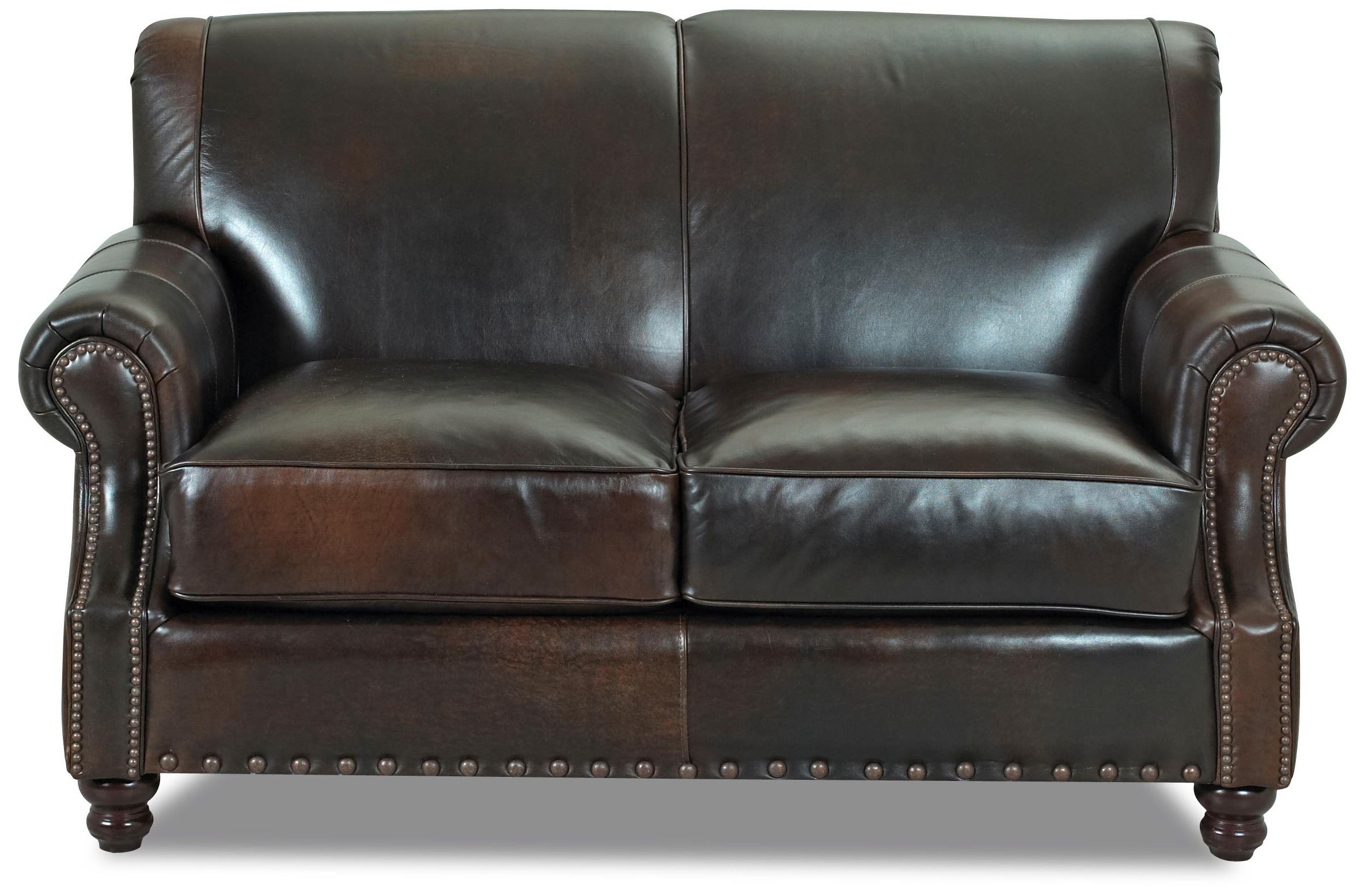 Klaussner Fremont Ld30410 Ls Traditional Leather Loveseat With