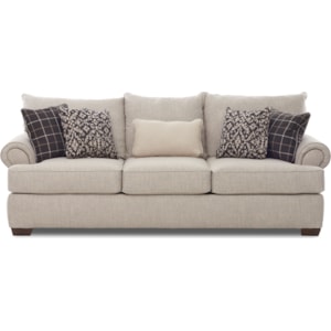 Metropia Gainsville Traditional Sofa With Nailheads And 5 Toss Pillows Ruby Gordon Home Sofas