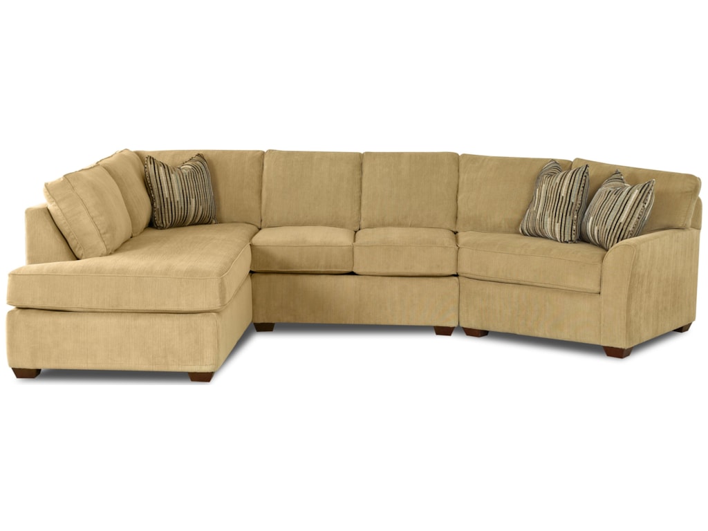 Grady Contemporary Sectional Sofa With Left Chaise By Klaussner At Wayside Furniture