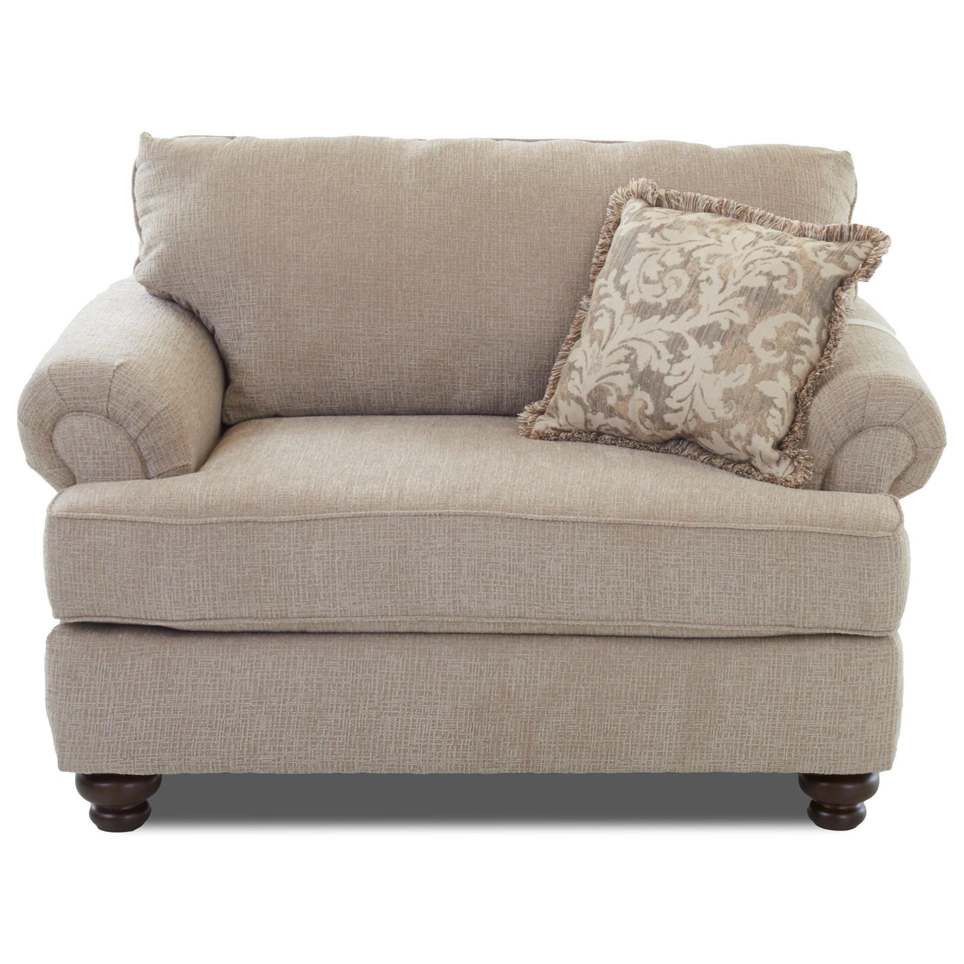 Klaussner Greenvale K73500 Bc Traditional Big Chair With Rolled Arms Pilgrim Furniture City Chair A Half