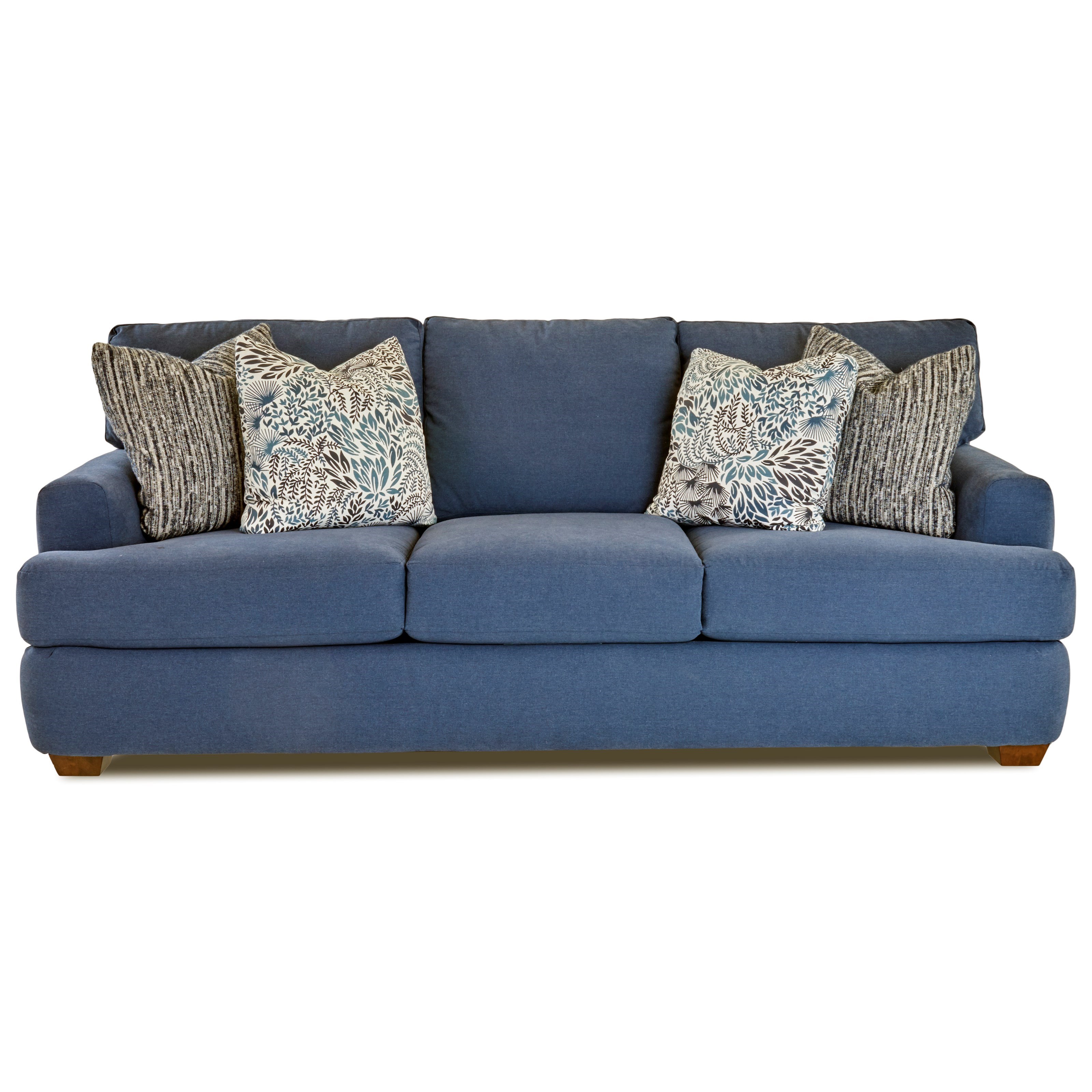 Klaussner Haynes Casual Sofa With Deep Seats And Club Arms Value