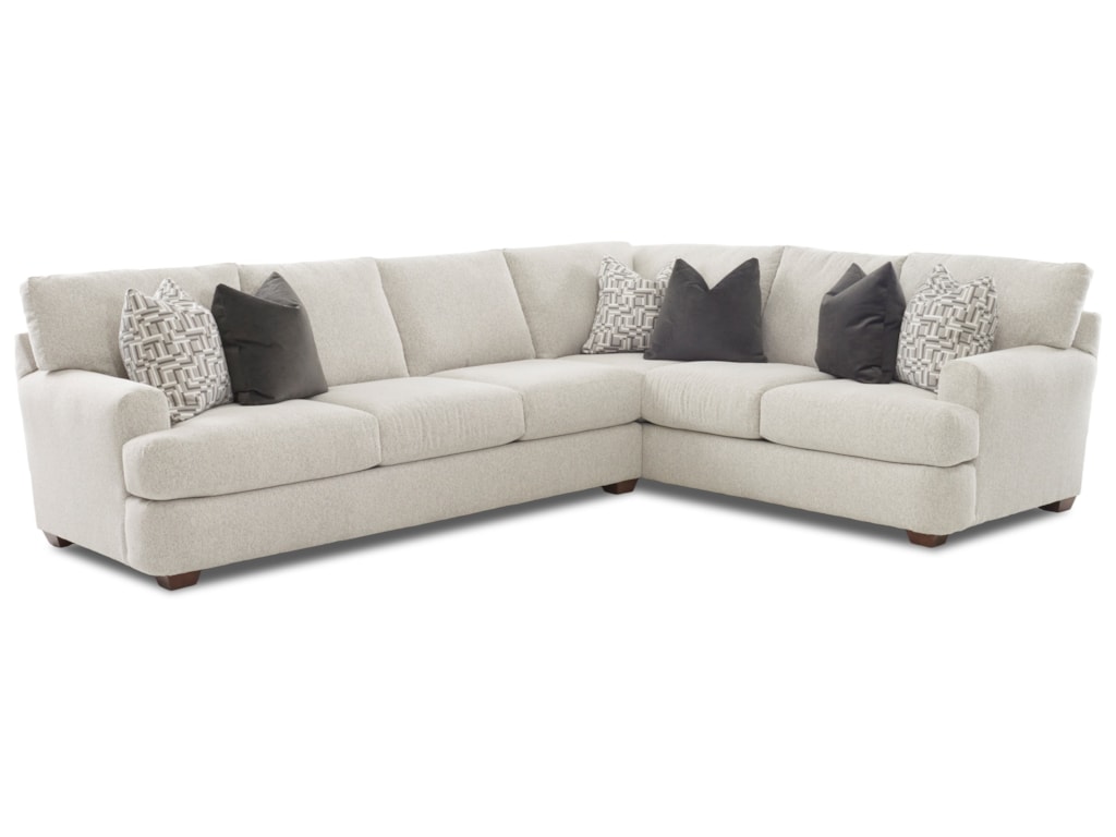 Haynes Two Piece Sectional Sofa With Raf Corner By Klaussner At Pilgrim Furniture City