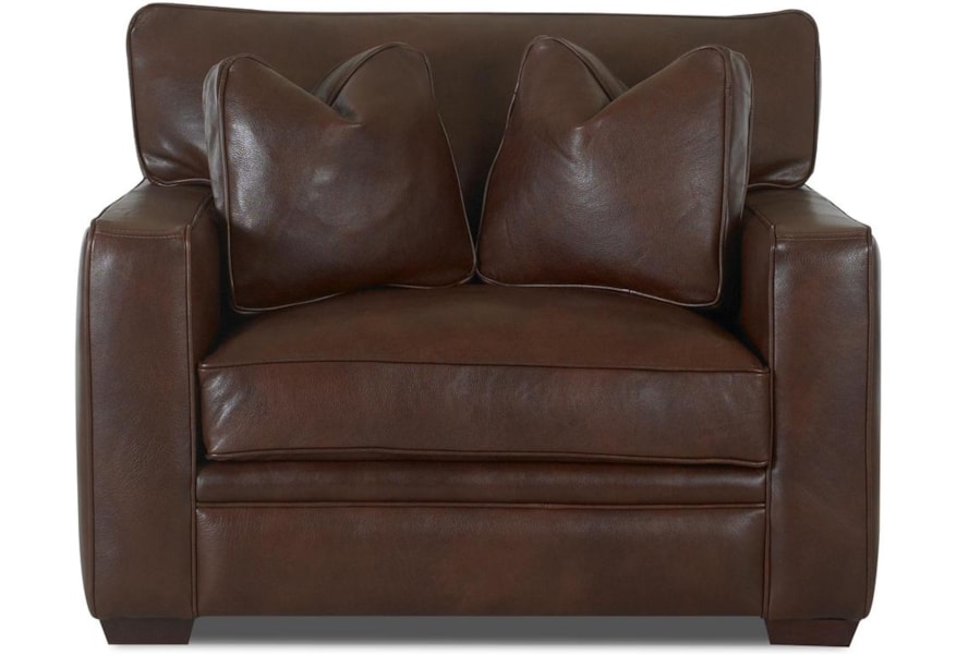 Klaussner Homestead Leather Chair Johnny Janosik Chair A Half