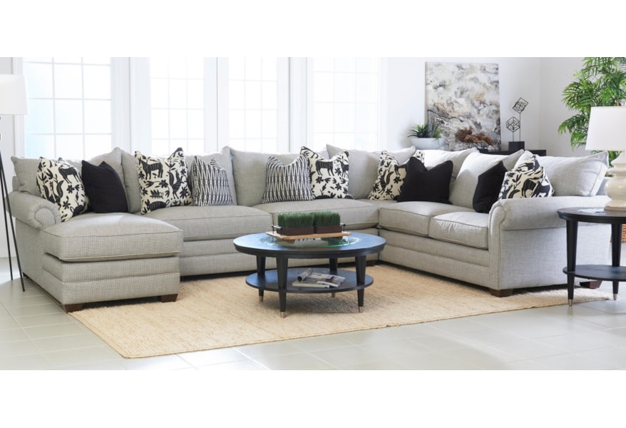 Huntley Four Piece Sectional Sofa With Laf Chaise By Klaussner At Lar Furniture Mattress Center Huntley Four Piece Sectional Sofa With Laf Chaise By Klaussner At Lar Furniture Mattress Center