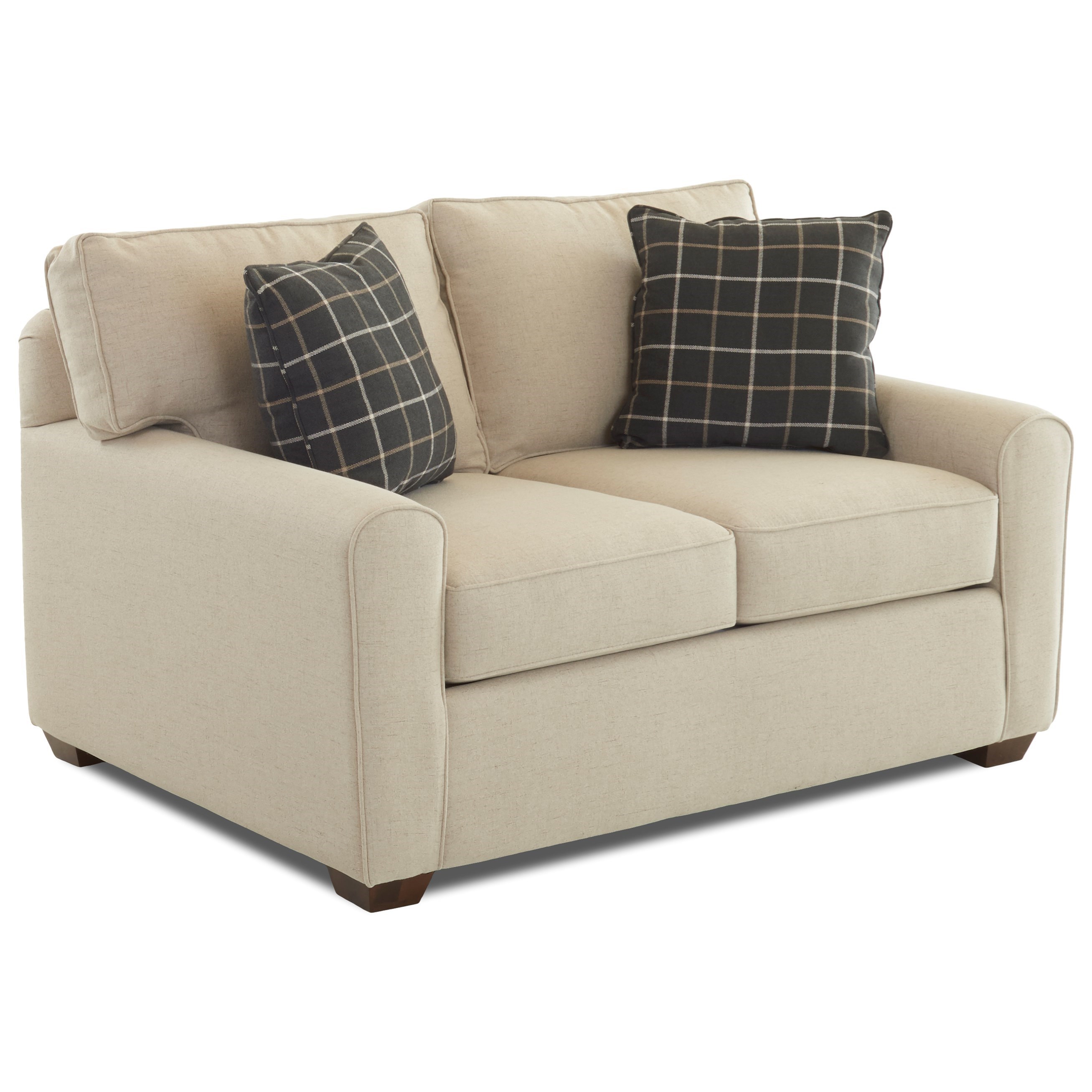 Klaussner Hybrid K54400 Ls Casual Stationary Loveseat With Box Cushions Catalog Outlet Loveseats