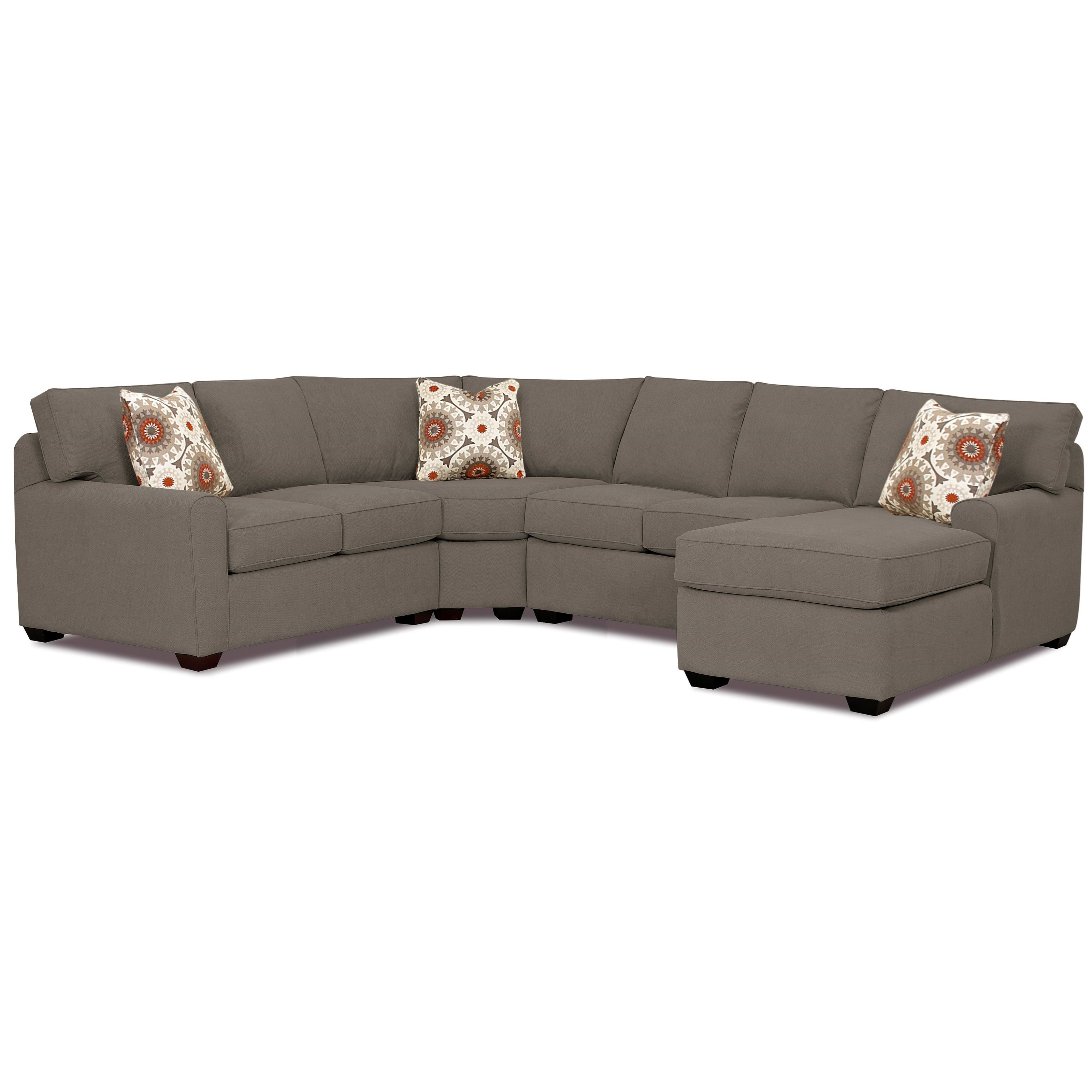 Klaussner Hybrid Four Piece Sectional Sofa With Right Facing
