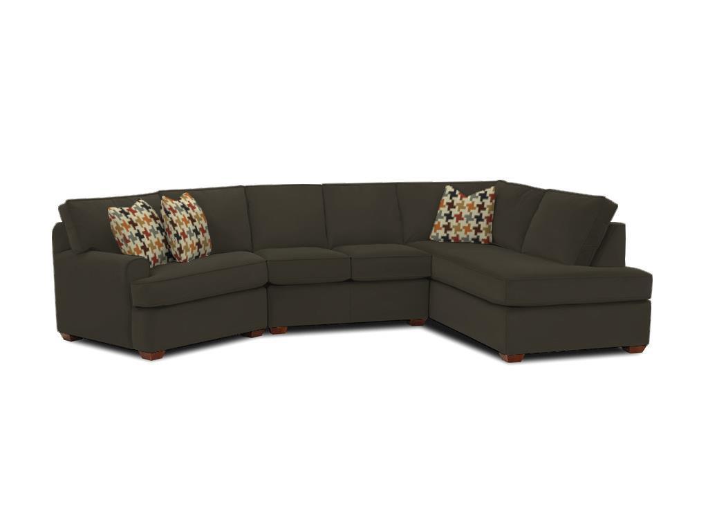 Klaussner Hybrid K54460 Fab Sect Sectional Sofa With Right Facing