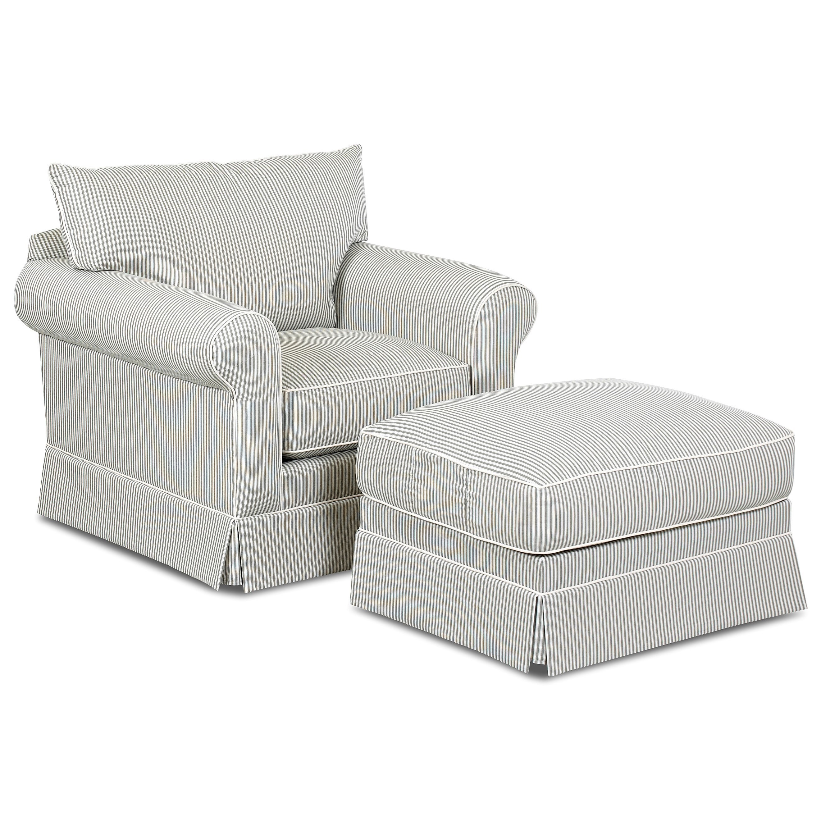 comfy chair with ottoman