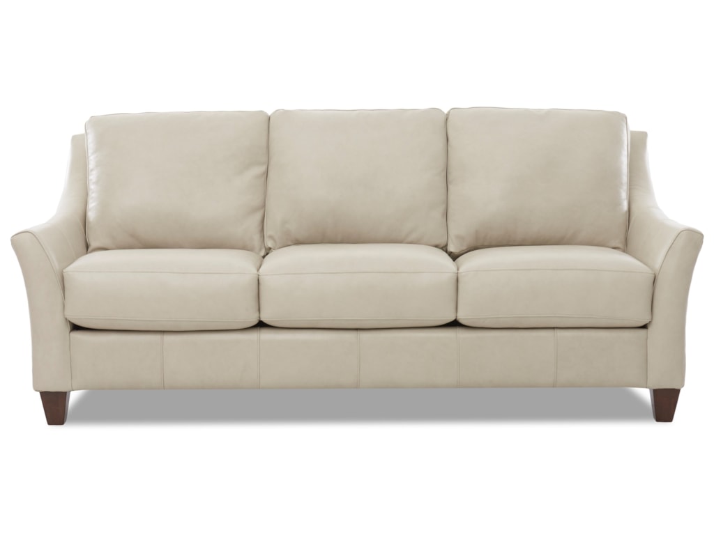 Klaussner Joanna Contemporary Leather Sofa Morris Home Sofas Joanna Contemporary Leather Sofa By Klaussner