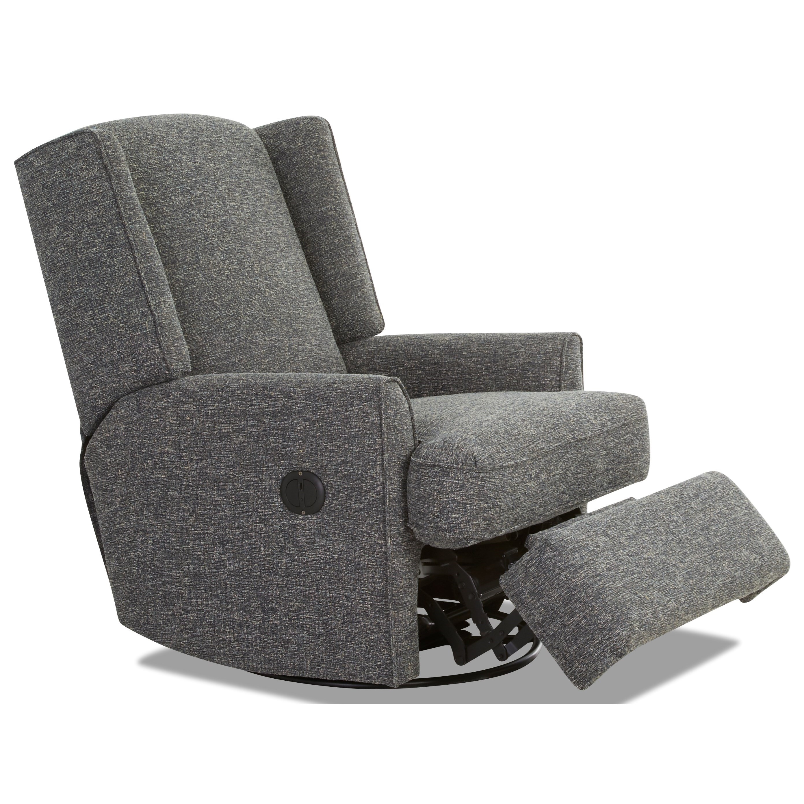 Klaussner Josephine Wing Back Power Swivel Gliding Reclining Chair