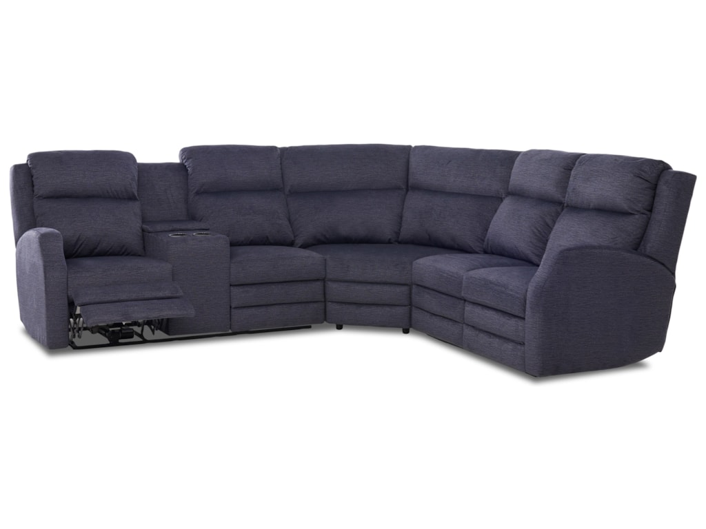 Klaussner Kamiah4 Seat Pwr Recl Sect Sofa w/ Pwr Head/Lumb