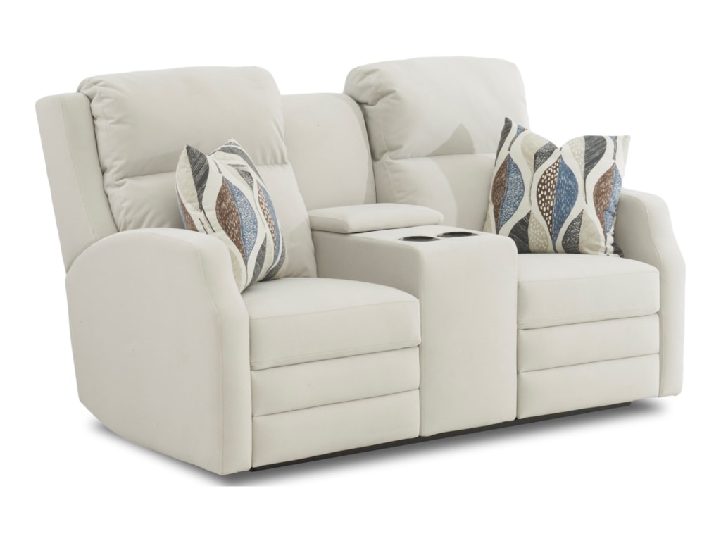 Klaussner KamiahPwr Console Recl Love w/ Pillows Pwr Head