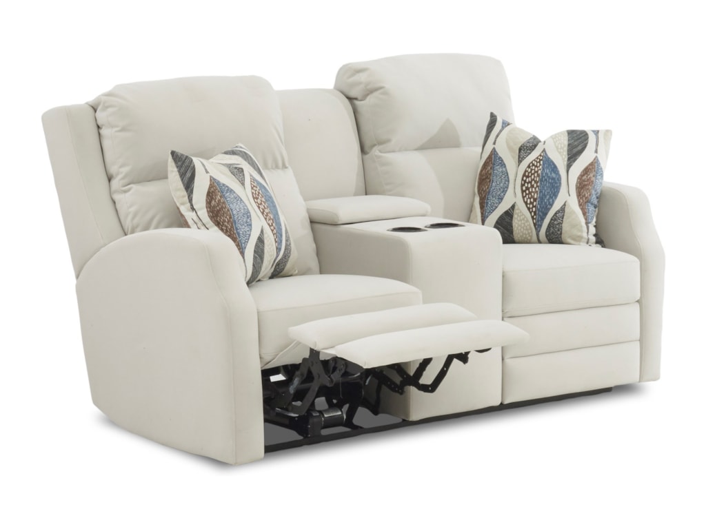 Klaussner KamiahPwr Console Recl Love w/ Pillows Pwr Head