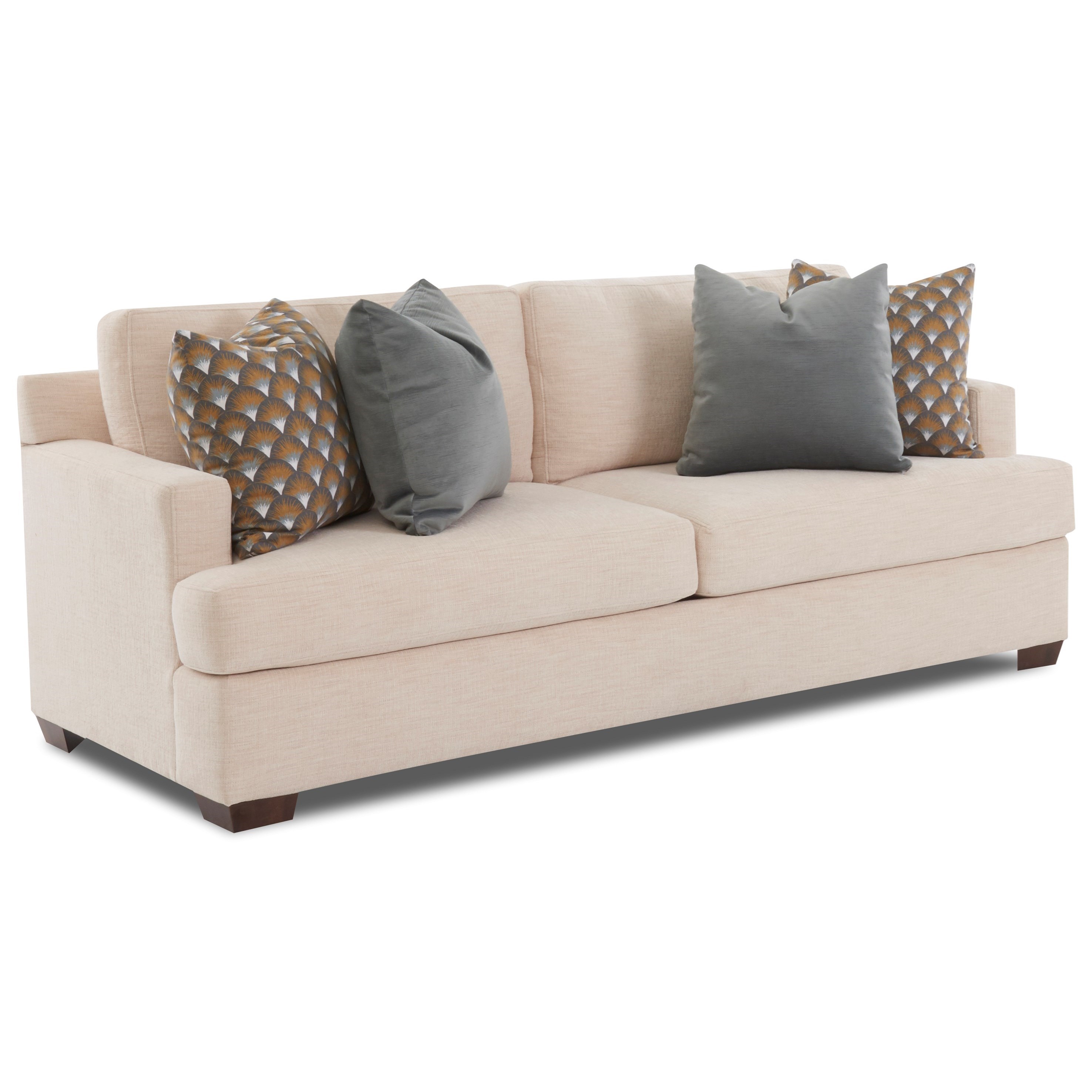 Klaussner Karalynn Contemporary 2 Seat Sofa With Dreamquest Sleeper Mattress Lagniappe Home Store Sleeper Sofas