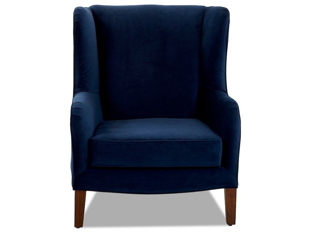 Klaussner Chairs And Accents Polo Accent Wing Chair Royal