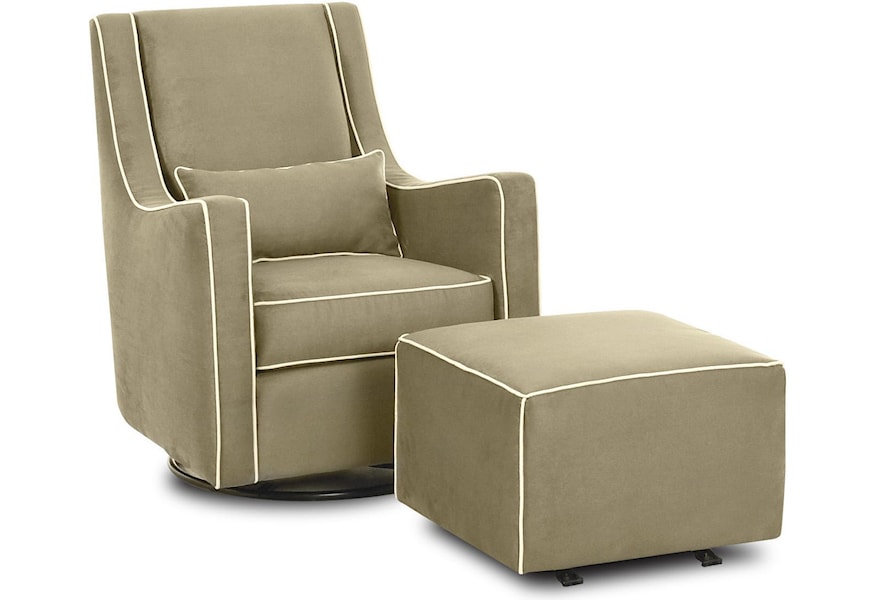 Klaussner Chairs And Accents Contemporary Lacey Glider Chair And