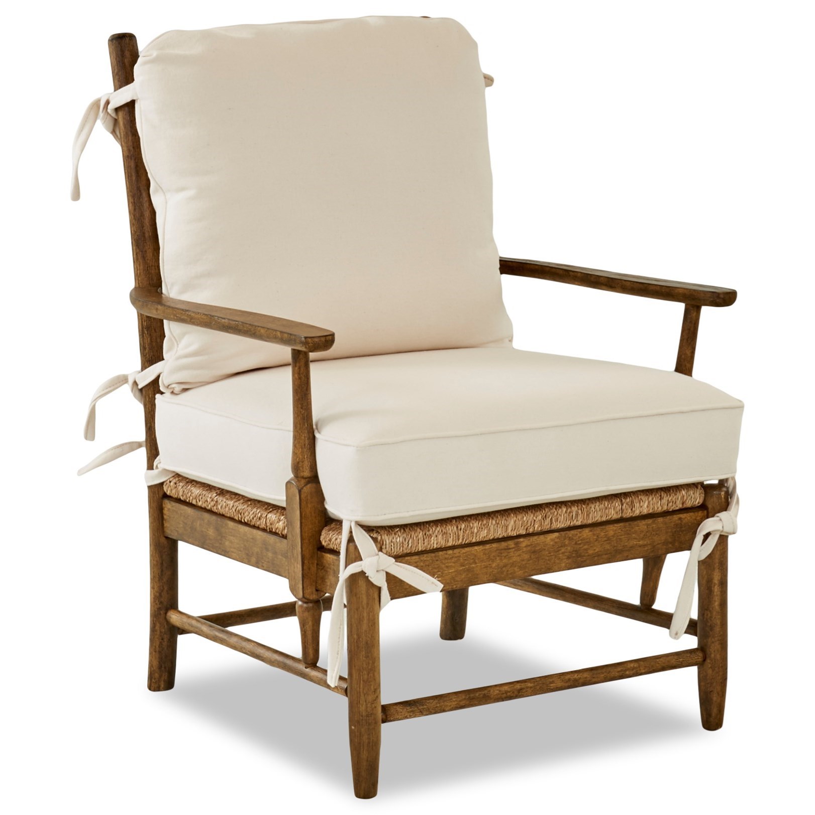 Chairs And Accents Wood Frame Riverbank Occasional Chair Ottoman By Klaussner At Dunk Bright Furniture