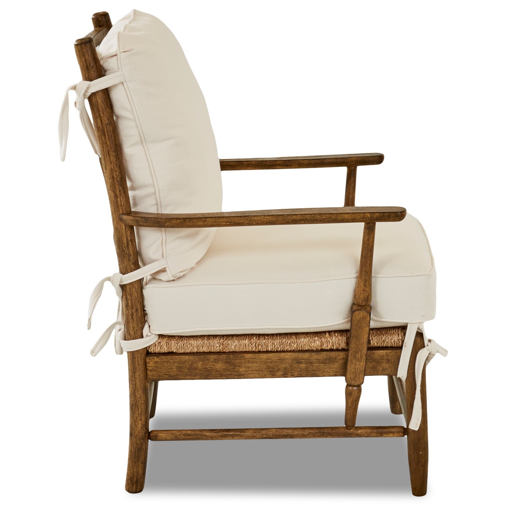 Chairs And Accents Wood Frame Riverbank Occasional Chair Ottoman By Klaussner At Dunk Bright Furniture