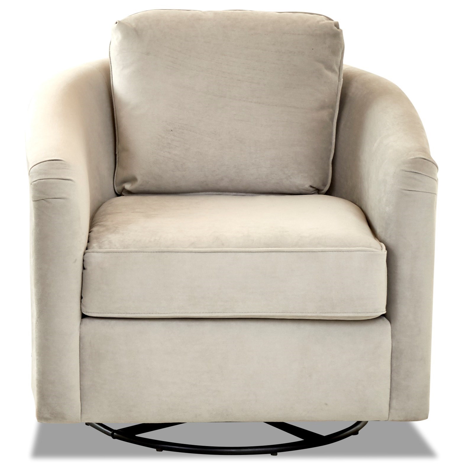 upholstered swivel glider