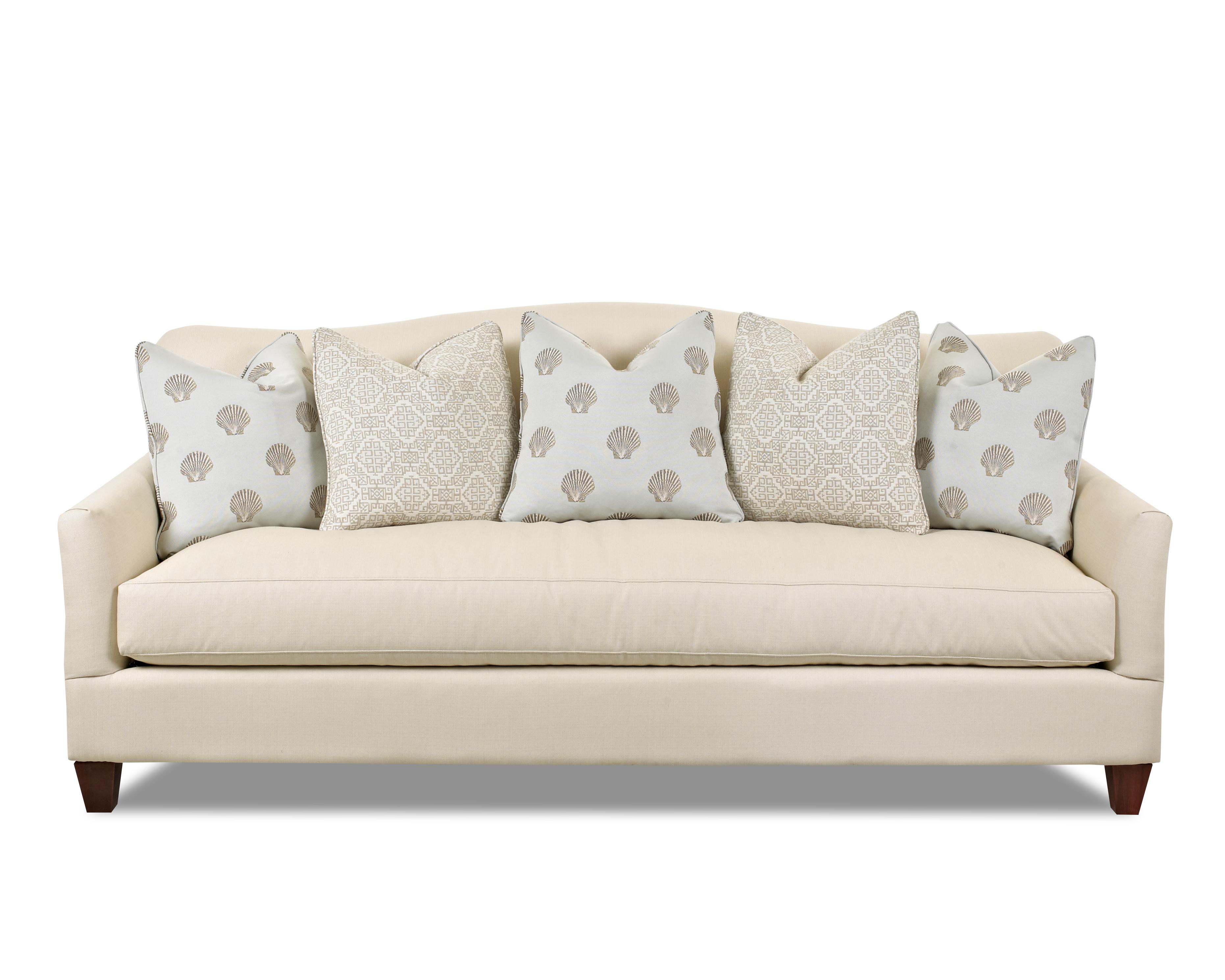Klaussner Leighton Contemporary Stationary Sofa with Bench ...